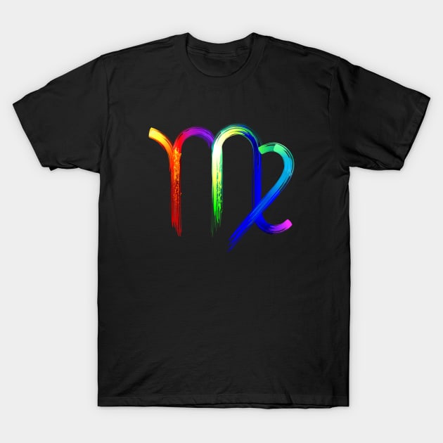 Virgo zodiac sign luminescent paint T-Shirt by Blackmoon9